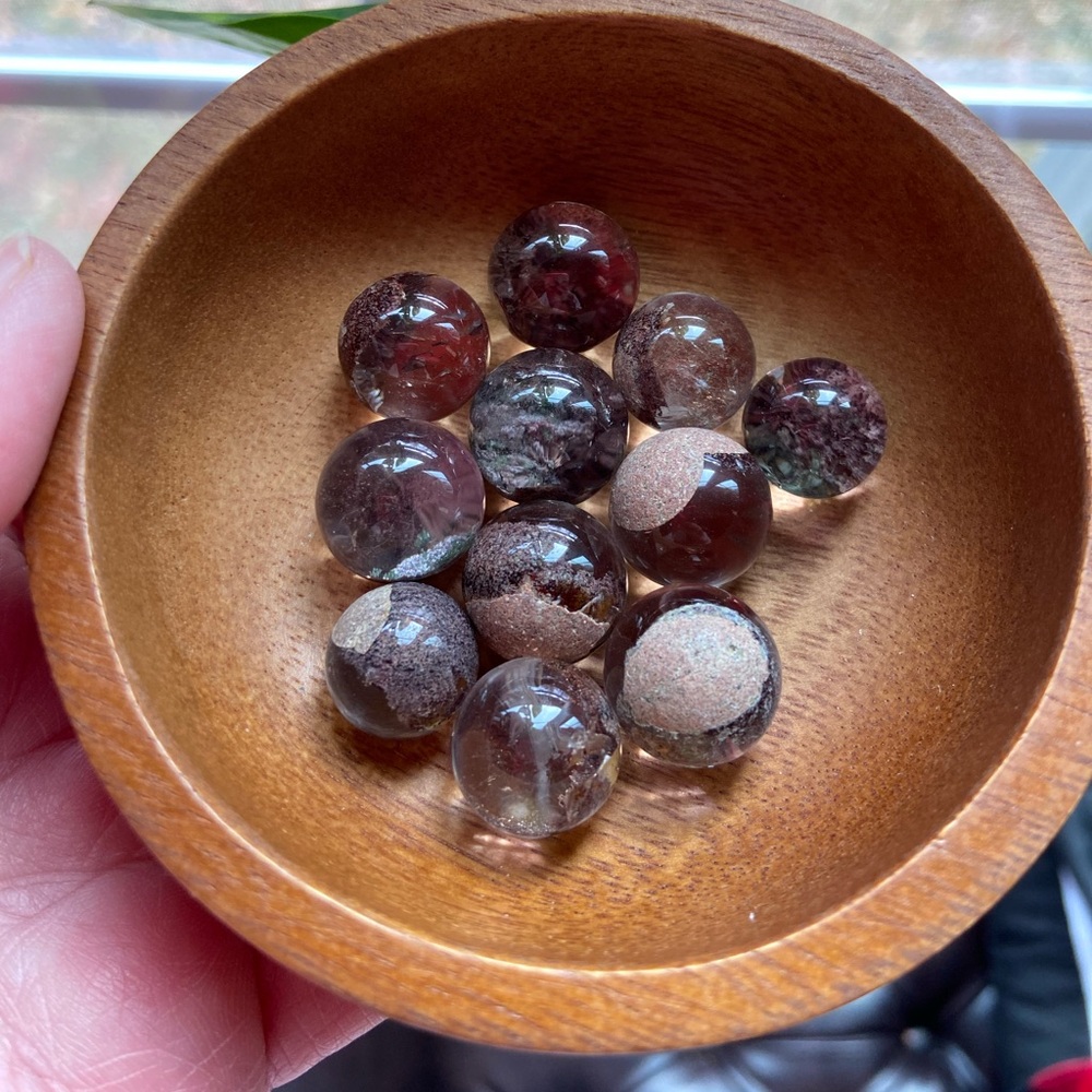 Phantom Garden Quartz Crystal Sphere from Brazil. Spiritual Healing & Meditation
